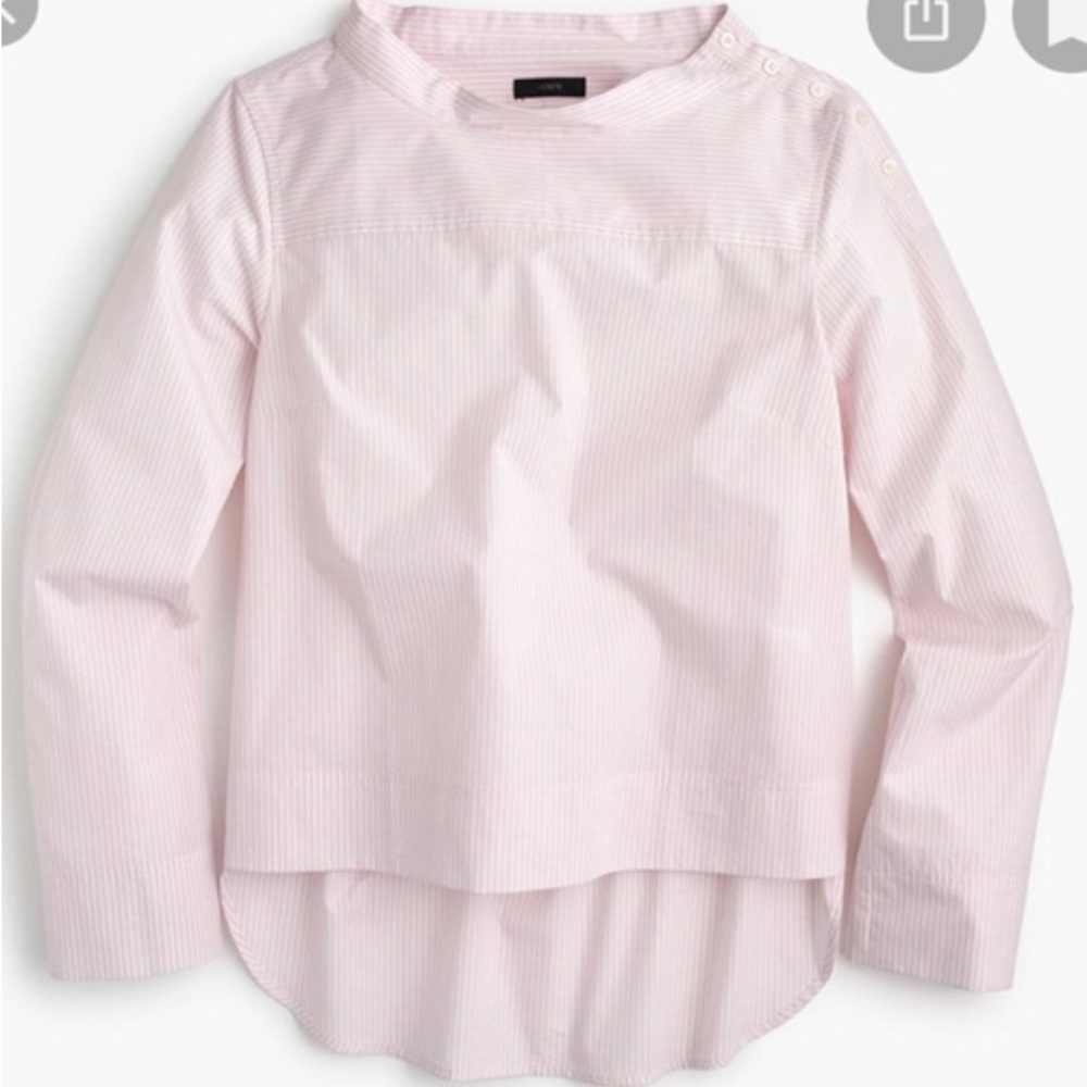 EUC - J. Crew Funnelneck Cotton Blouse G9944